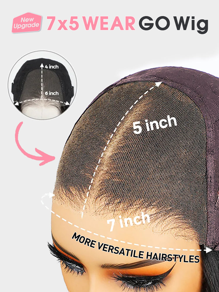 Pre-Everything Layered Cut Body Wave Black Fluffy Natural With Curtain Bangs Wear Go Wig