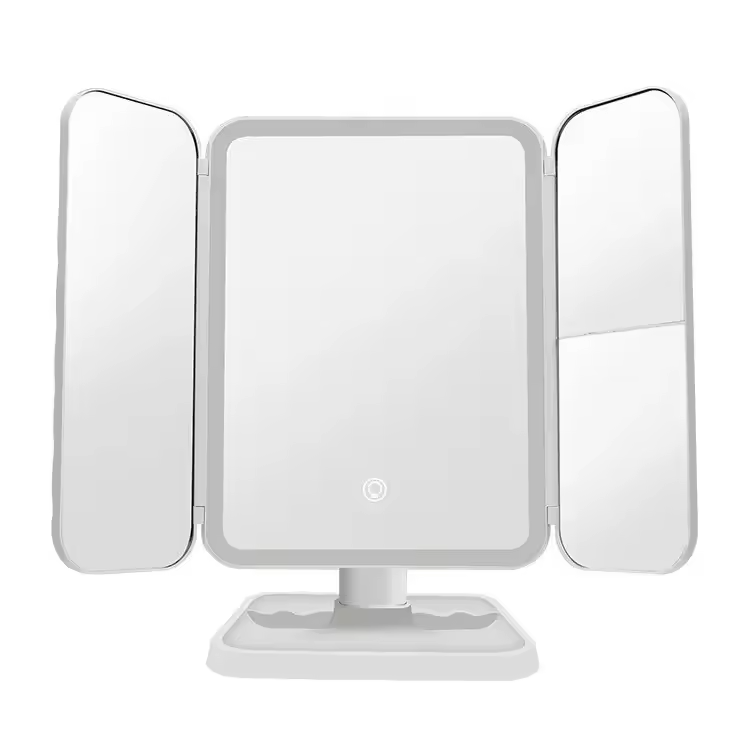 Trifold Makeup Mirror LED Lights