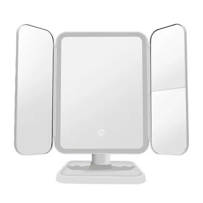 Trifold Makeup Mirror LED Lights