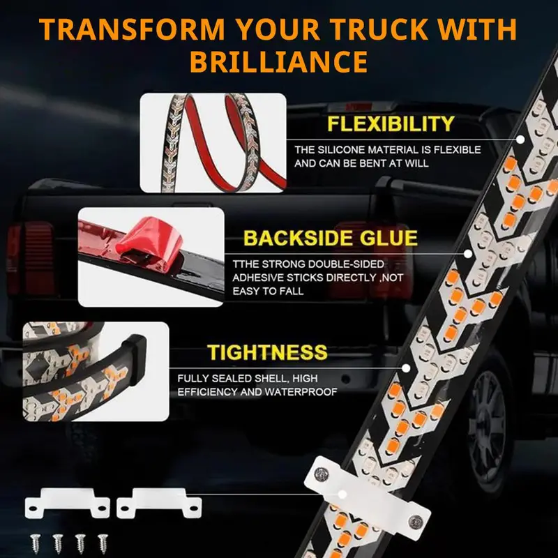 Fishbone Shaped LED Tailgate Light Bar